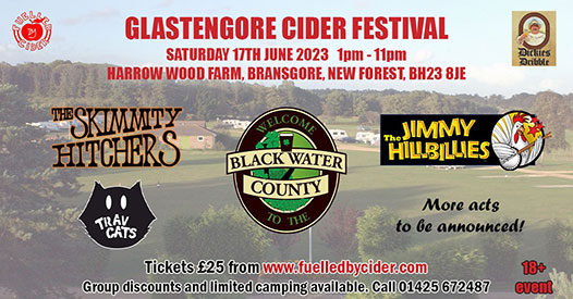 News: Glastengore Cider Festival in The New Forest Announced for 17th June!