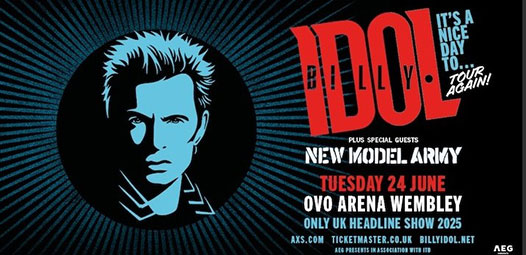 News: Billy Idol – Announces OVO Wembley Arena Date